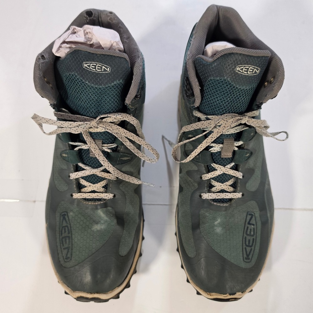 KEEN Zionic Mid Waterproof Hiking Boots Dark Forest Green Mens Size 10.5 1028041